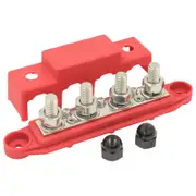 Switch Boss Positive/Negative 4 Gang M8 250A Bus Bar with Bolt-On Cover for 12v/24v Systems