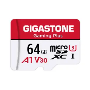 【GIGASTONE 立達】Gaming Plus microSDXC UHS-Ⅰ U3 A1V30 64GB遊戲專用記憶卡(支援Switch/GoPro)