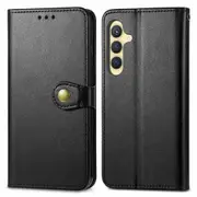 Phone Case For Samsung Galaxy S25, Leather Phone Case Wallet Stand Cover with Wrist Strap