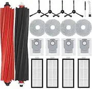 20 PCS Vacuum Accessories for Roborock Qrevo Master Cleaner Robot, 2 Main Brushes, 4 Side Brushes, 4 Mop Cloth Pads, 4 Vacuum Dust Bags, 4 Hepa Filters, 1 Cleaning Brush, 1 Screwdriver