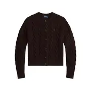 [Ralph Lauren] Ralph Lauren Cable-knit Button-up Cardigan M BROWN