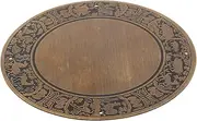 TEHAUX Wooden Box Faceplate Brass Decorative Plate for Shelf Panel Console Table Surface Plate