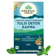 Organic India Tulsi Ginger Detox Kahwa- cough & cold relief, improve digestion