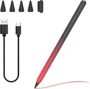 Stylus Pen for iPad 9th&10th Generation with Palm Rejection, 30Mins Fast Charging, Compatible with 2018-2023 Apple iPad Pro 11"/12.9", iPad Air 3/4/5, iPad Mini 5/6th, iPad 6/7/8/9/10(Black Red01)