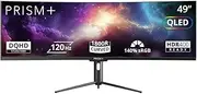 PRISM+ X490 PRO 49" QLED 120Hz HDR Super Ultrawide DQHD Curved 32:9 [5120 x 1440] Adaptive Sync Gaming Monitor