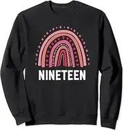 [X.Style] Red Rainbow Nineteen Year Old 19 Bday 19th Birthday Sweatshirt ds1625 Sweater (L)