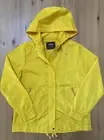 Ci Sono Outerwear Women's Yellow Hooded Full Zip Windbreaker Rain Jacket Sz M