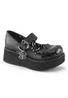 Pleaser Demonia SPRITE-05 2 1/4" Platform Mary Jane With Spider Charm & Cross