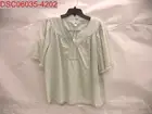 A.N.A Tall Women's Light Blue Denim Fringe Short Sleeve Top, LT 2360285010104