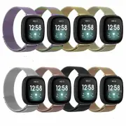 Mesh Loop Watch Bands For Fitbit Sense / Versa 3 Milanese Magnetic Metal Strap