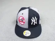 NEW New York Yankees Hat Cap Mens Fitted 6 7/8 Double Logo New Era 59Fifty Wool