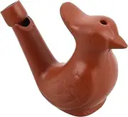 Pottery Water Whistle Peacock Shaped Bird Noise Maker Aesthetic Decorative Whistle for Bird Enthusiasts Distinct Sound and Artistic Design for Home and Office Decor