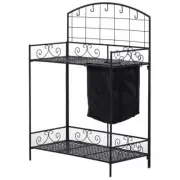 Outsunny Potting Utility Garden Table with Built-In Dirt Bag and 5-Tool Hooks