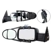 K-Source Dual Lens Towing Mirror with Ratchet Mount System Pair #3990
