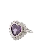 Numbering Heart Embellishment Ring 15 purple