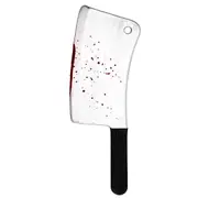 Butchers Cleaver Knife with Blood Splatters (Halloween Prop)