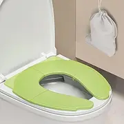 Dawntress Potty Training Seat Travel - Folding Toddlers Toilet Seat Cover, Portable Potty Seat for Kids Children Boys & Girls, Non-Slip Recyclable Potty Training Toilet Attachment (Green)