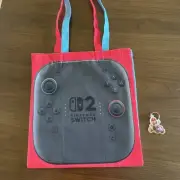 Nintendo Switch 2 Tote Bag + Mario Keychain + Mario Luigi Magnets Target Exclusi