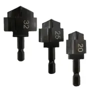 3Pcs PPR Lifting Stepped Drill Bit Water Pipe Connection Tool 20/25/32 for6862