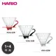 日本 HARIO V60 玻璃濾杯 1-4杯份 ( VDG-02B/VDG-02R/VDG-02W)