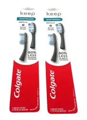 2PK Colgate Keep Deep Clean Whitening 4 Replacement Brush Heads Sealed