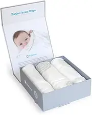 Bubbaroo Silky Soft Bamboo Muslin Wraps Teal Dot 3 Pack in Gift Box