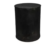 Belle Nada Aluminium Drum Bedside Table Home/Room Furniture Round 50x40cm Black