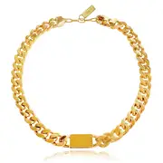 Culturesse Amabel 47cm Muse Chain Necklace Rhodium Plating Titanium Steel Gold