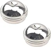 TUOREN Silver Flute Head Crown Headjoint Screw End Cap Flute Repair Part Accessaries 2pcs