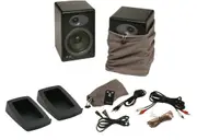 Audioengine A5+ Powered Bookshelf Speakers with DS2 Speaker Stands (Black)