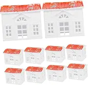 PLAFOPE 10pcs Villa Model Small House Model Decor Building Model Decor Micro Landscape Model Adornments DIY Model Decor Micro Landscape Building Model Simulation Building Model