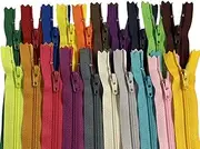 100 Pieces Ykk #3 Nylon Coil Zippers, Colorful Sewing Zippers Supplies for Tailor Sewing Crafts, 20 Assorted Colors or Black and White (24 Inches, 20 Assorted Colors)