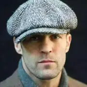 Gatsby Woolen Golf Driving Flat Beret Hats's Black XL 60-64CM