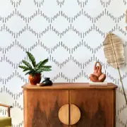 PULSE Wall Decor Stencil, Diamond Abstract Pattern, Large Reusable Painting Sten