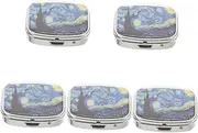 Ipetboom Portable Pill Organizer Travel Case Compact Medication Storage for and Essentials for Daily Use Office Outdoor Activities