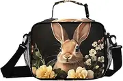 Bunny Gothic Black Insulated Lunch Box for Women Men - Ideal for Work, Picnics - Includes Adjustable Shoulder Strap