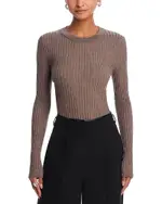 Helmut Lang Wool Ribbed Open Back Sweater