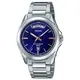 【CASIO】星期日期顯示不鏽鋼紳士腕錶-羅馬藍面(MTP-1370D-2A)正版宏崑公司貨