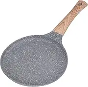 KUNANG Crepe Pan Pancake Pan,8 Inches Non-Stick Pans Frying Pan Household Wooden Handle Pancake Cooking Pan