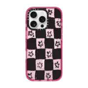 iPhone 16 Pro Impact Case MagSafe Compatible Floral Checker