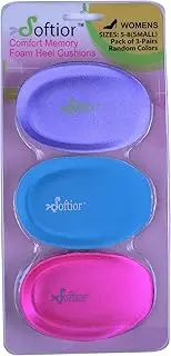 Comfort Memory Foam Heel Cushions for Flat Walking Shoes Pack 3-Pairs