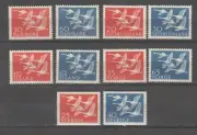 s37032 EUROPA NORDEN 1956 MNH** 5 Paesi 10v Cigni Swans