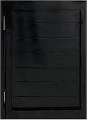 EKDJSN Solid Wood Swing Door, Kitchen Partition Door with Hinges, Auto Close Fence Half Waist Door, Used in Bars, Living Rooms, Entrances, etc, Support Customization (Color : Black, Size : 39.3x35.4