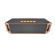 Wireless Bluetooth Speaker Column Stereo Subwoofer Usb Speakers Built-In Mic Bass Mp3 Player Sound Box Orange