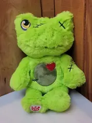 Build A Bear Buddies Zombie Green Frog 10" Plush 2022 BAB Halloween NEW w/ Tag