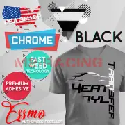 Chrome Black Heat Transfer Vinyl Laser HTV T-Shirt 10" Wide Iron On /Heat Press