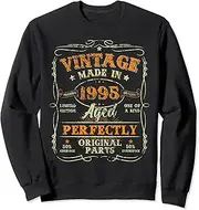 [X.Style] Retro 1995 28 Years Old 28th Birthday Decorations Men Women Sweatshirt ds1519 Sweater (2XL) Black