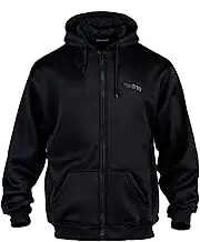 FONIRRA Hi Vis Hoodie for Men Zip Up Safety Fleece Sweatshirts Neon High Visibility Construction Work Thermal Pullover