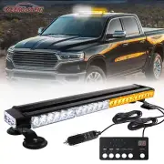 LED Strobe Light Bar Emergency Warning Tow Truck Beacon Response Amber White