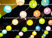 12x Round 16" Paper Lanterns Lamp Wedding Birthday Party Floral Event LED Light